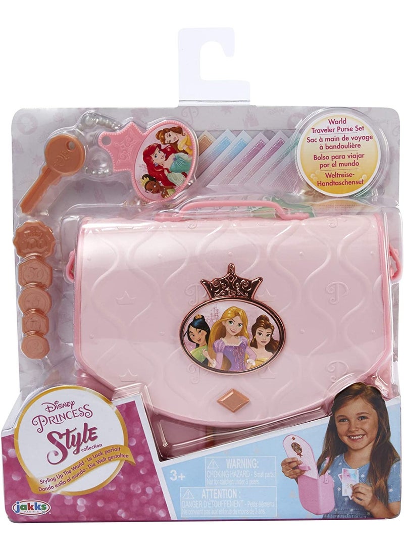 Disney Princess Style Collection Travel Purse Set with Accessories | Realistic Toy Purse with Play Money and Keychain | Pretend Play | Fashion Accessories | Fashion Gift Toys for Girls - Image 3