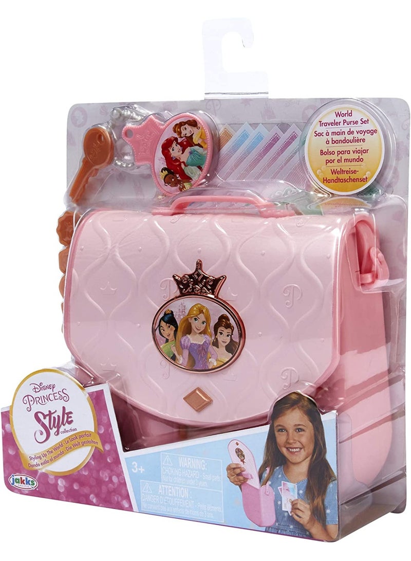 Disney Princess Style Collection Travel Purse Set with Accessories | Realistic Toy Purse with Play Money and Keychain | Pretend Play | Fashion Accessories | Fashion Gift Toys for Girls - Image 4