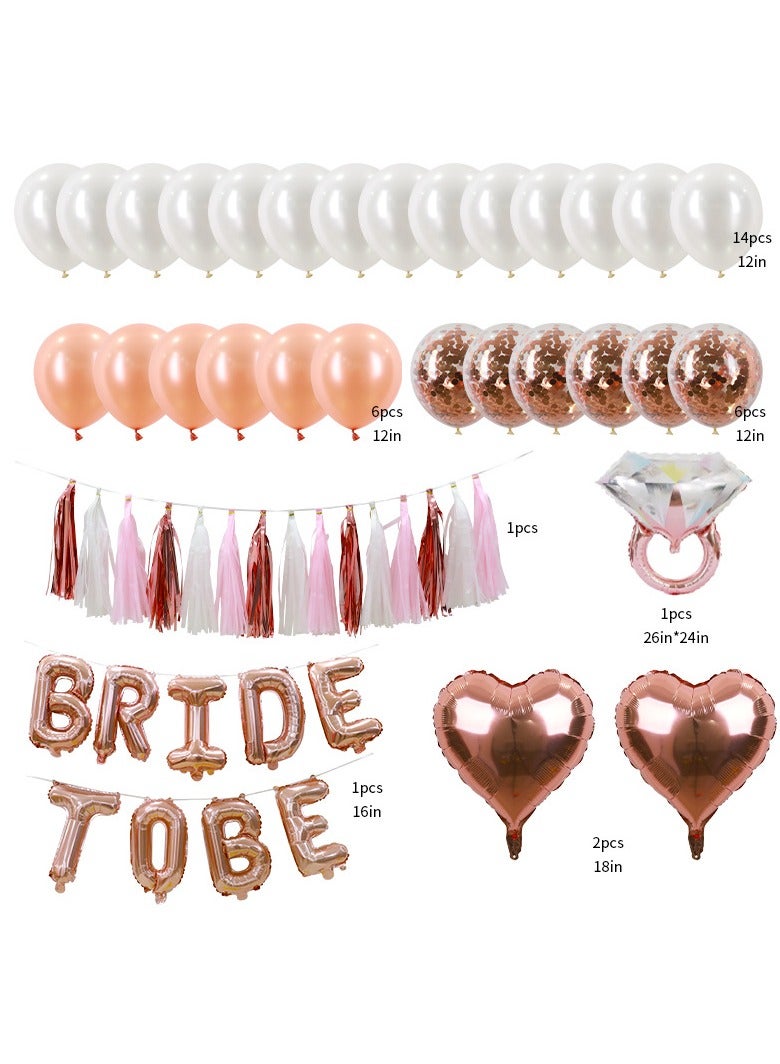 31 PCS Bride to Be Decoration Set Party Balloons Bride To Be Balloon Package - Image 2