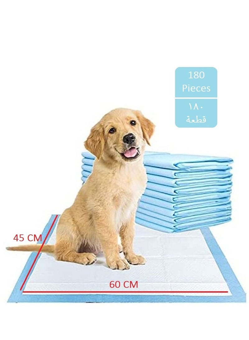 Cherry Medical Supply 180-Pieces Packed in 6 Pouches Cherry Medical Supply 60 cm x 45 cm Pet Training Pads & Puppy Pads Super Absorbent Pee Pads for Dogs, Leak-Proof Potty Training Pads for Puppies Cats Rabbits Pet Pads  - Image 1