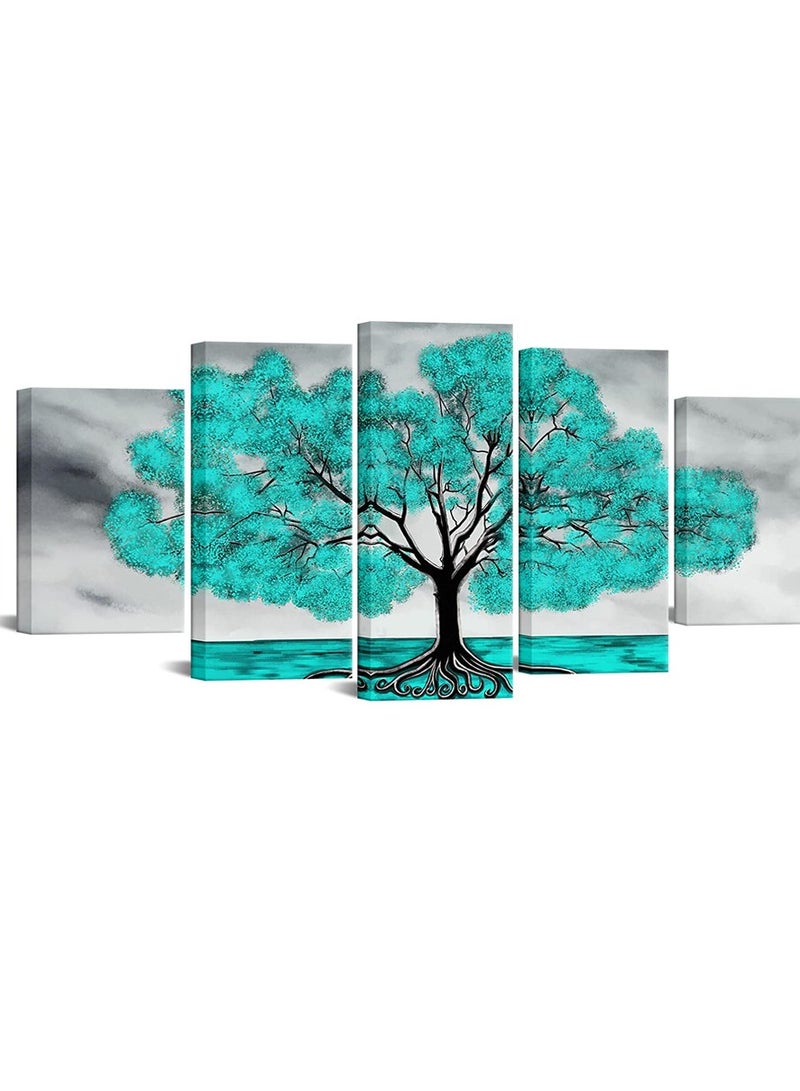 LOULUEN 5-Piece Tree Themed Wall Art Set