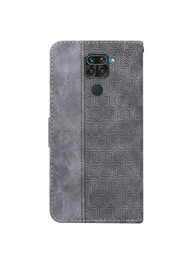 إيروريكس جراب لهاتف Xiaomi Redmi Note 9 / 10X 4G جراب هاتف جلدي منقوش هندسيًا - Image 3