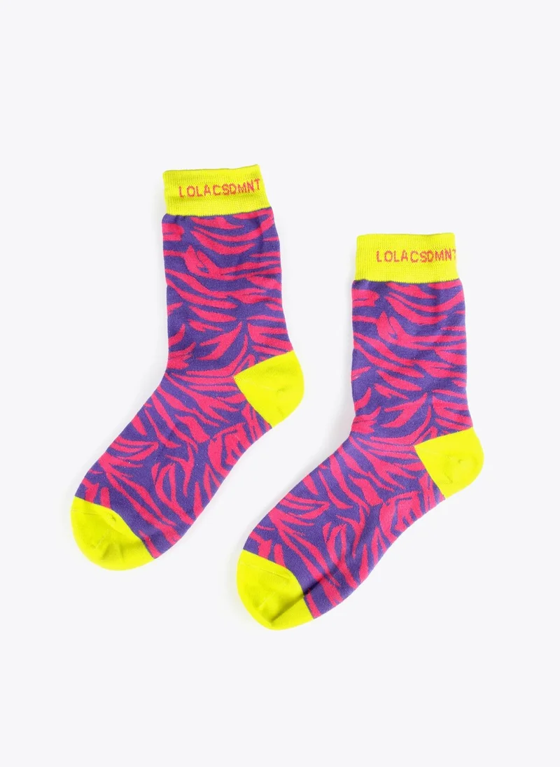 Lola Casademunt Set of 2 zebra and plain socks