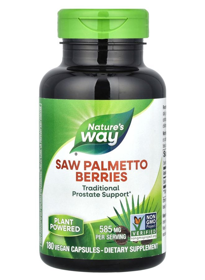 Nature's Saw Palmetto Berries 585 mg 180 Vegan Capsules 