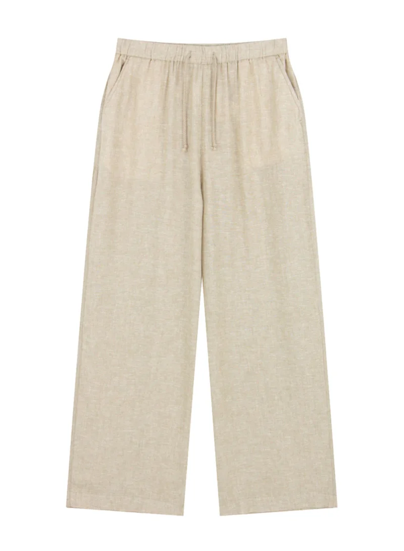 Women's Wide Leg Linen-Viscose Pants