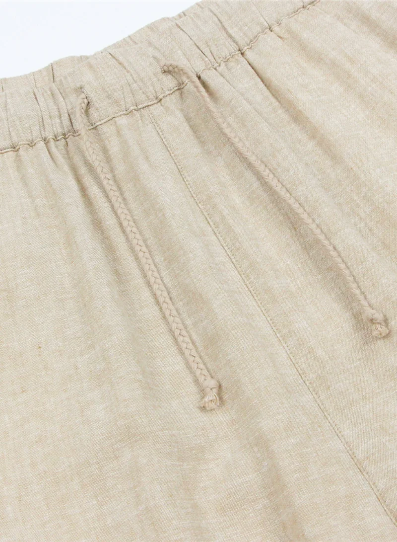 GIORDANO  Women's Wide Leg Linen-Viscose Pants for Women | Best Price UAE