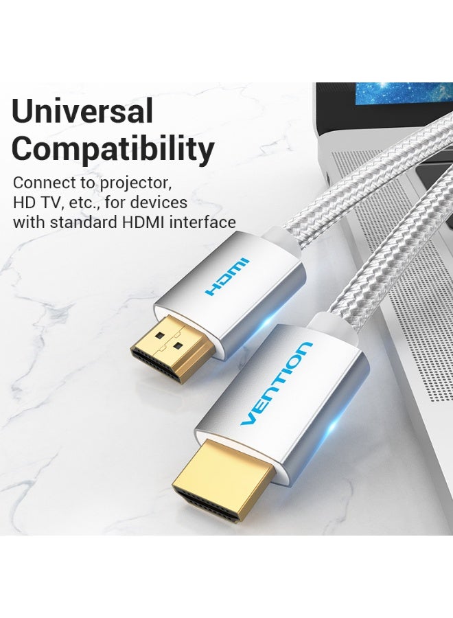 VENTION Cotton Braided HDMI Cable 15M Silvery Metal Type Model - Image 4