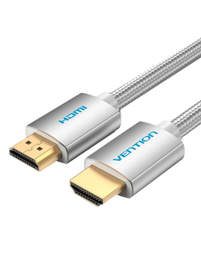 VENTION Cotton Braided HDMI Cable 15M Silvery Metal Type Model - Image 1