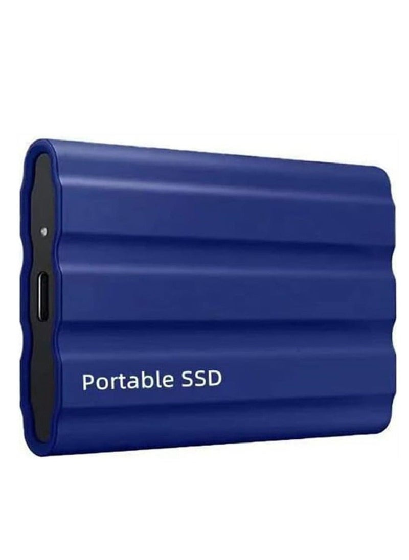 External Hard Drive, External Portable SSD, Computer Hard Drives, Ultra Slim USB 3.1 Type-C with USB-A, Easy to Carry Blue-6TB