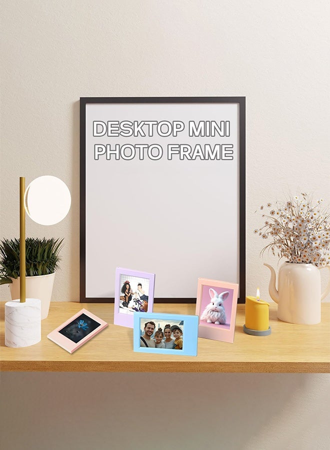 9 Pcs Colorful Mini 3 Inch Photo Frames (2x3 Inch), Mini Picture Frames for 3 inch Film, Small Film Frame Photo Holder Tabletop Display - Image 3