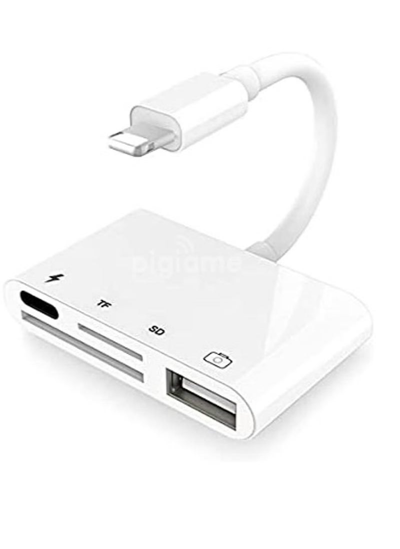 Yesido - GS12 Lightning to USB OTG Adapter for iPhone and iPad, High-Speed Data Transfer with Plug & Play Compatibility for Flash Drives, Keyboards, Cameras, and More, Compact and Durable Design - Image 1