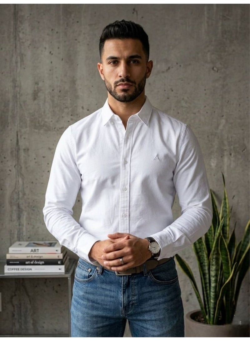 Hikes Men’s Premium Cotton Shirt – Soft Breathable Fabric, Classic Slim Fit Casual & Formal Wear - Image 1