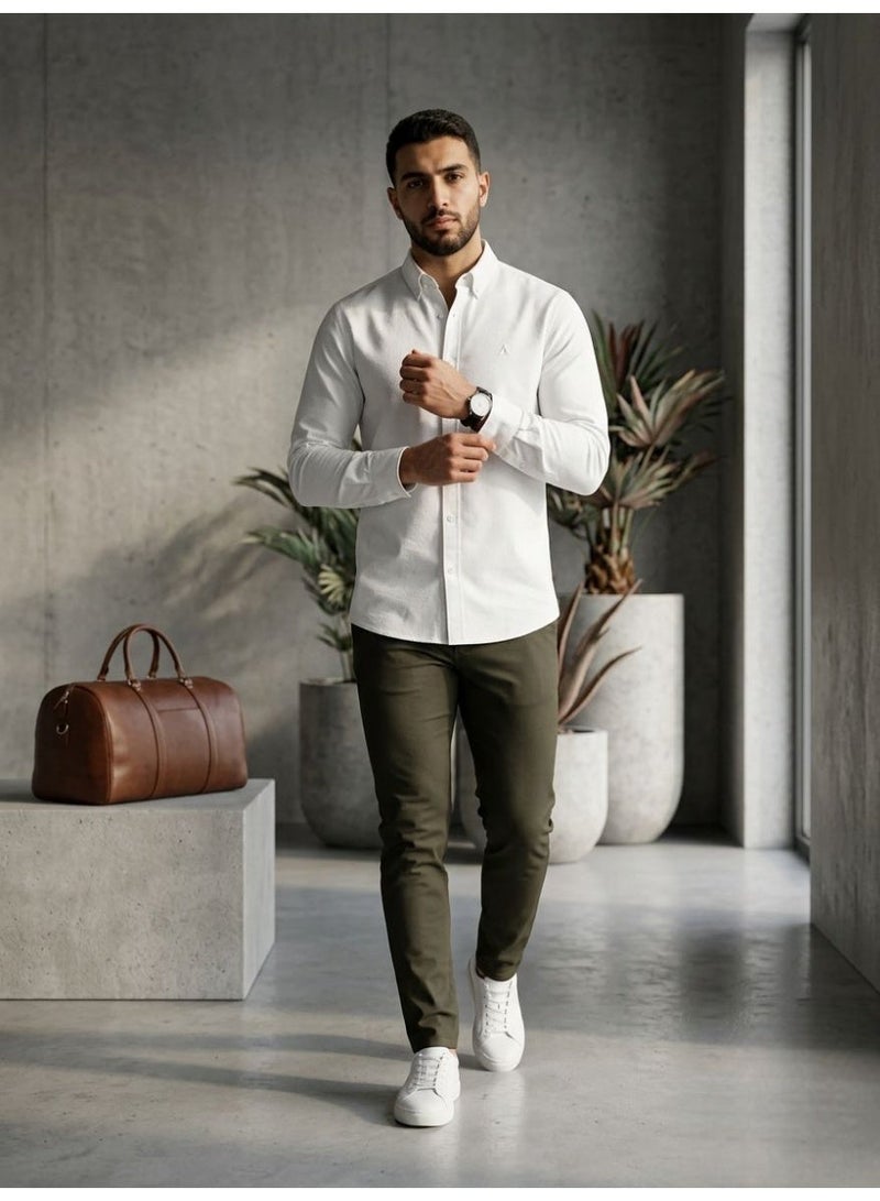 Hikes Men’s Premium Cotton Shirt – Soft Breathable Fabric, Classic Slim Fit Casual & Formal Wear - Image 3