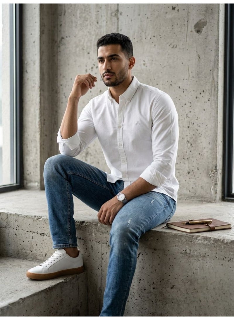 Hikes Men’s Premium Cotton Shirt – Soft Breathable Fabric, Classic Slim Fit Casual & Formal Wear - Image 4