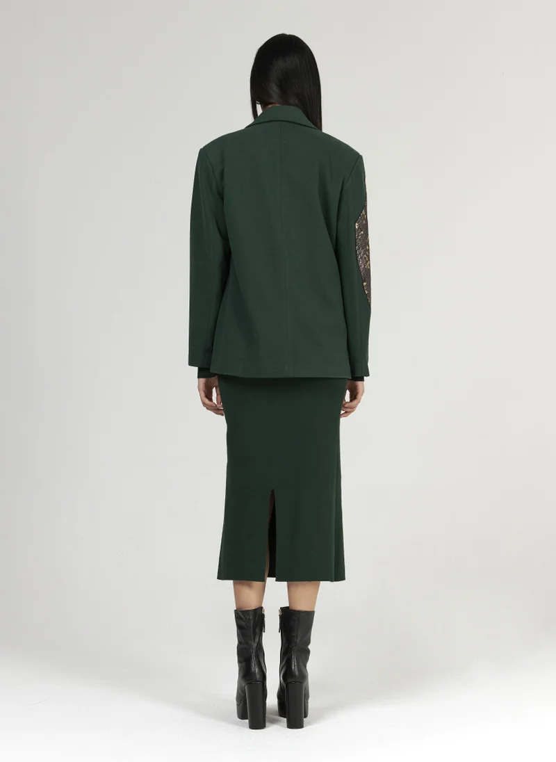 ليم سترة رسمية بتطريزات الجاكار الأنيقة