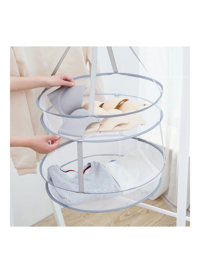 2-Layer Collapsible Clothes Dryer Grey - Image 4