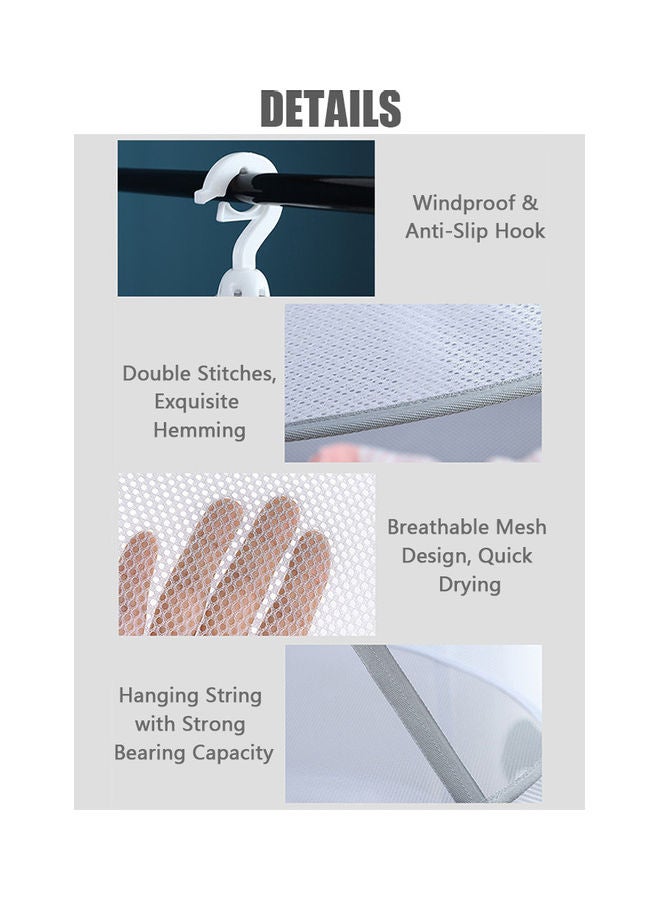 2-Layer Collapsible Clothes Dryer Grey - Image 3