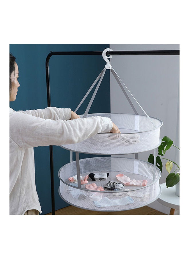 2-Layer Collapsible Clothes Dryer Grey - Image 5