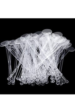 SYOSI Coffee Stirring Sticks 240 Pcs 7 inches Disposible Plastic Disc Top Stirrers Transparent Stir Mixing Rod for Coffee Beverage  - Image 3