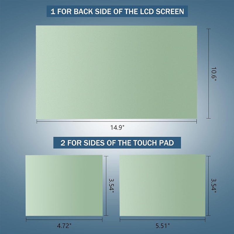 AORTDES Laptop Skin Sticker Decal 15-15.6 Inches, Universal Reusable Vinyl Sticker for 12.1 13 13.3 14 15.4 Inches Netbook/Notebook PC, Waterproof & Scratch-Resistant (Mint Green - Gradient) - Image 2