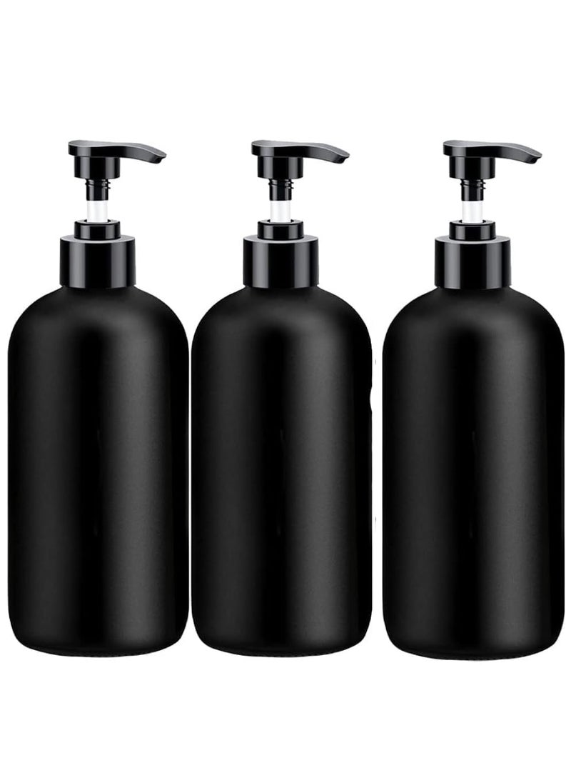PRAKASH Praksh 500ml Refillable Plastic Bottles Multi use Empty Dispenser Container Bottles with Golden Cap Versatile for ShampooConditioner Liquid Soap Dish Soap Lotion Hand Sanitizer Black  - Image 2
