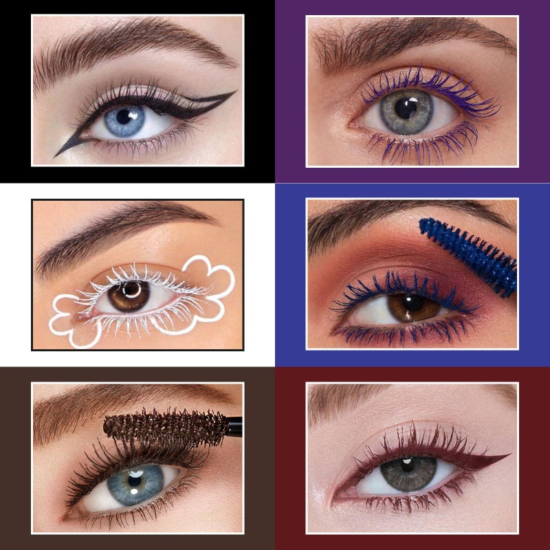 UCANBE Burgundy Mascara and Liquid Eyeliner Set, Waterproof Berry Red Colored Eye Makeup Duo - Enhance Your Gaze with Natural Lasting Lift & Curl for Lashes and Pigmented Smudge-Proof Eye Liner - Image 5