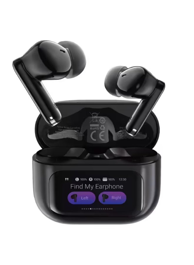 ACEFAST W6 ANC AI ENC True Wireless Earbuds with Smart Display, Bluetooth 5.4, -35dB Active Noise Cancellation, Gaming Mode, 35H Battery, IPX4, USB-C Charging - Image 1