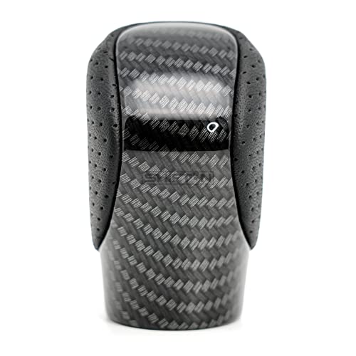 SHIFTIN Gear Shift Knob Shifter for Lexus ES GS GX is NX RC RX 200t 300 350 3450h 450hL 350L (Punched Black Leather/Carbon Pattern) - Image 5