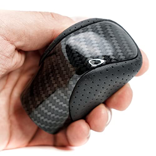 SHIFTIN Gear Shift Knob Shifter for Lexus ES GS GX is NX RC RX 200t 300 350 3450h 450hL 350L (Punched Black Leather/Carbon Pattern) - Image 3