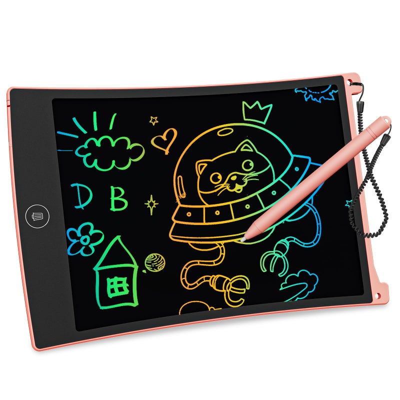 bravokids LCD Writing Tablet with Lanyard 85 inch Colorful Doodle Board Drawing Pad for Kids Travel Games Activity Learning Toys Birthday Gift for Age 3 4 5 6 7 8 Year Old Boys Girls - Image 2