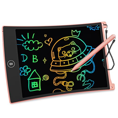 bravokids LCD Writing Tablet with Lanyard 85 inch Colorful Doodle Board Drawing Pad for Kids Travel Games Activity Learning Toys Birthday Gift for Age 3 4 5 6 7 8 Year Old Boys Girls - Image 1