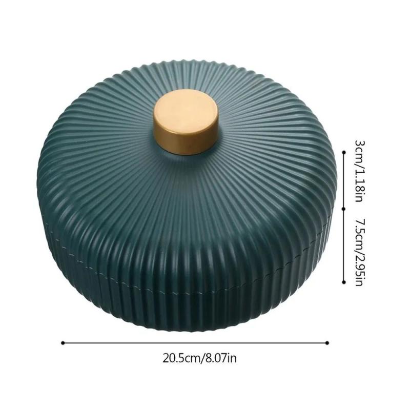 صينية بلاستيكية 21 × 21 × 15 سم زرقاء - تصميم مقسم تخزين صحي - سطح مصقول بسلاسة - قاعدة معززة متينة لتنظيم الوجبات الخفيفة - Image 3