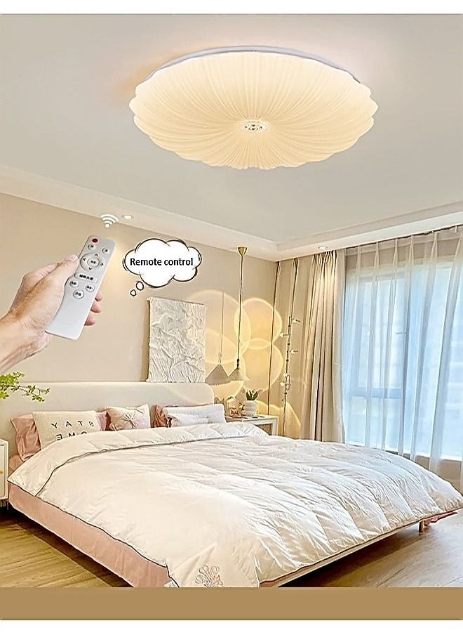 fashionhome - Modern Shell Shape LED Acrylic Ceiling Remote Control Adjustable Dimming Light Lamp - Image 1