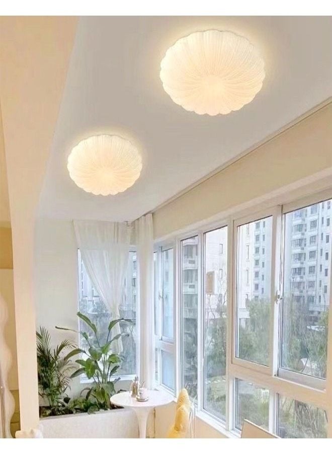 fashionhome - Modern Shell Shape LED Acrylic Ceiling Remote Control Adjustable Dimming Light Lamp - Image 1