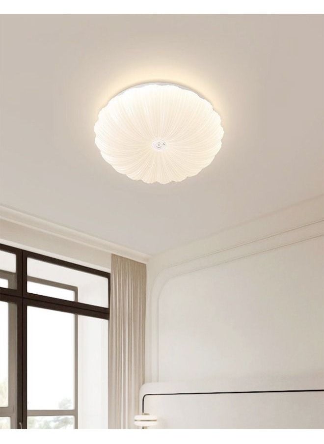 fashionhome - Modern Shell Shape LED Acrylic Ceiling Remote Control Adjustable Dimming Light Lamp - Image 1