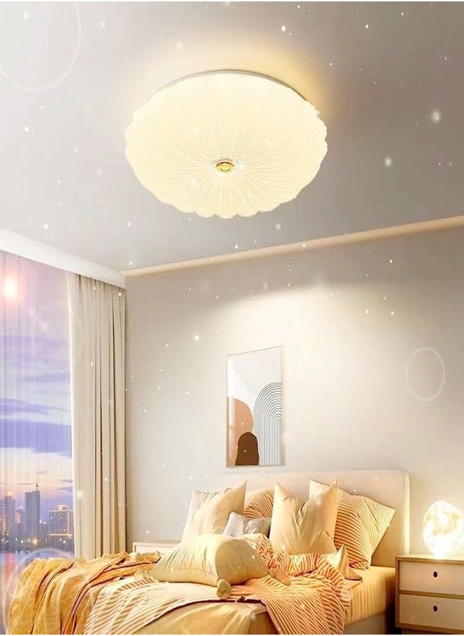 fashionhome - Modern Shell Shape LED Acrylic Ceiling Remote Control Adjustable Dimming Light Lamp - Image 1