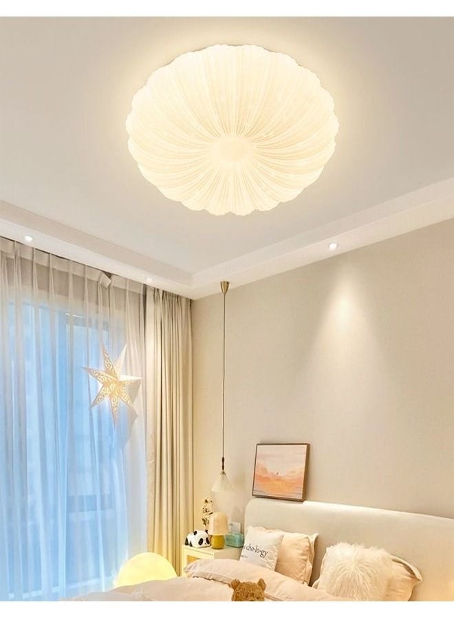 fashionhome - Modern Shell Shape LED Acrylic Ceiling Remote Control Adjustable Dimming Light Lamp - Image 1