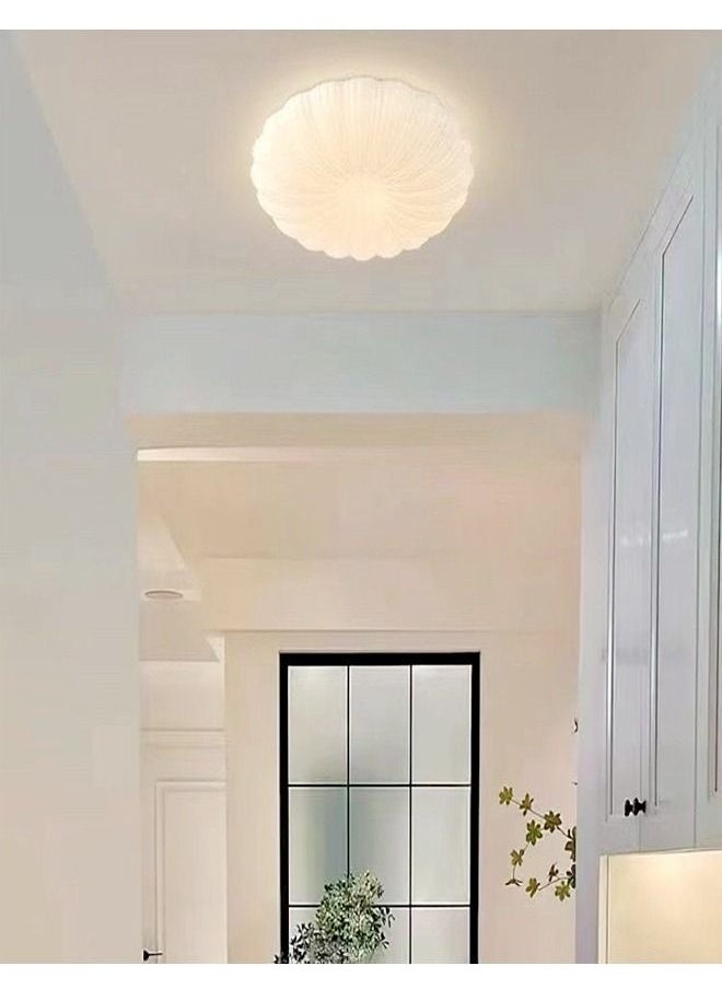 fashionhome - Modern Shell Shape LED Acrylic Ceiling Remote Control Adjustable Dimming Light Lamp - Image 1