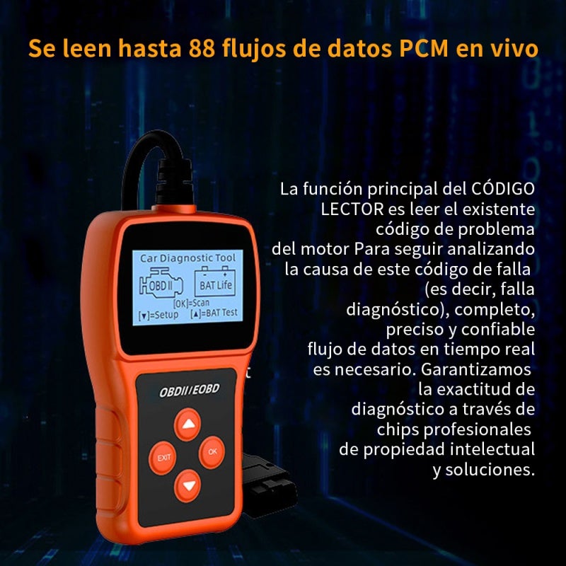 Car Professional Scan Tool Auto OBD Battery Lifespan Tester Automobile Code Reader Car Fault Detector - Image 1