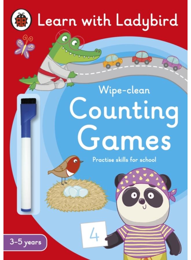 Counting Games: A Learn with Ladybird Wipe-clean Activity Book (3-5 years) : Ideal for home learning (EYFS) 