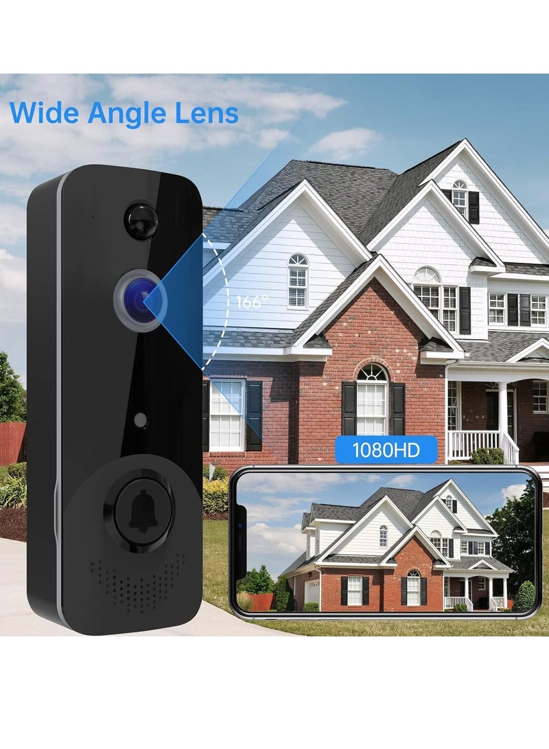 KASTWAVE Doorbell Camera Video Doorbell Wireless with Chime 1080P HD Smart WiFi Security Camera Doorbell with PIR Motion Detection, 2-Way Audio, Night Vision Wide Angle - Image 2