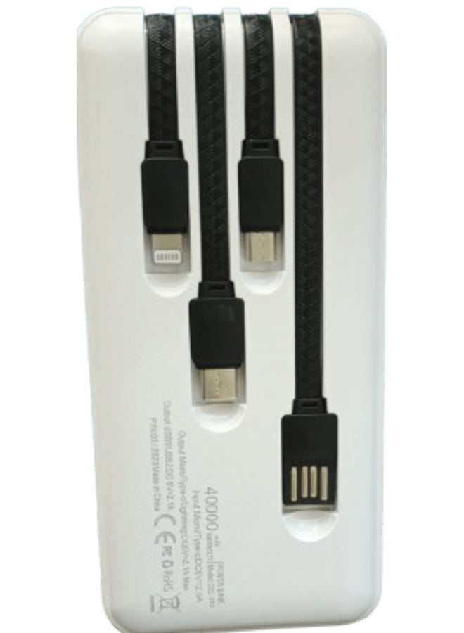 CELIBERY Power Bank 40000 (PD 22.5W + 4 USB) with screen, White  - Image 2