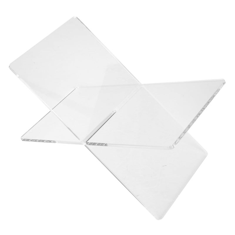 Acrylic X Shape Book Stand Multi Functional Reading Rack Holder For Desk - Image 2