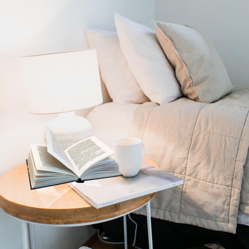 Acrylic X Shape Book Stand Multi Functional Reading Rack Holder For Desk - Image 5