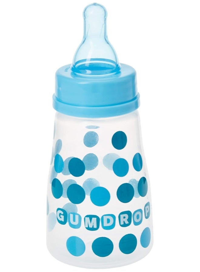 ذا فيرست ييرز زجاجة رضاعة GumDrop Slim سعة 4 أونصات (حلمة تدفق بطيء، خالية من مادة BPA) - (أزرق) - Image 1