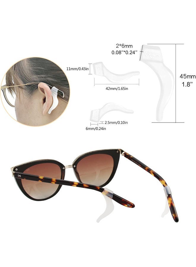 WANFAN 2 Pcs Adjustable Glasses Straps, 12 Pairs Ear Grip Hooks Glasses Holders Sunglass Strap Sports Glasses Retainer Eyewear Retainer - Image 4