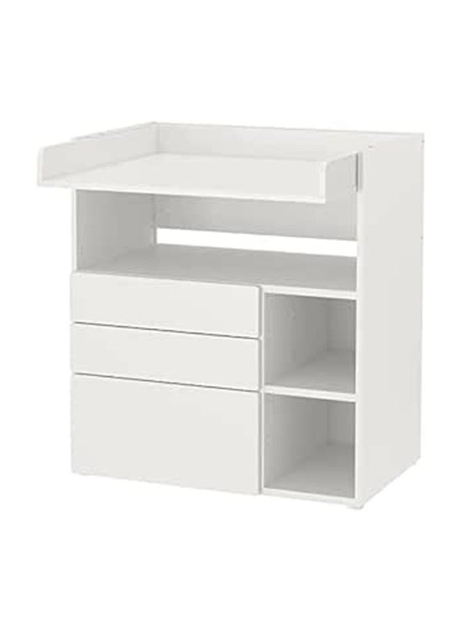 Generic Changing Table With 3 Drawers 90X79X100Cm White 
