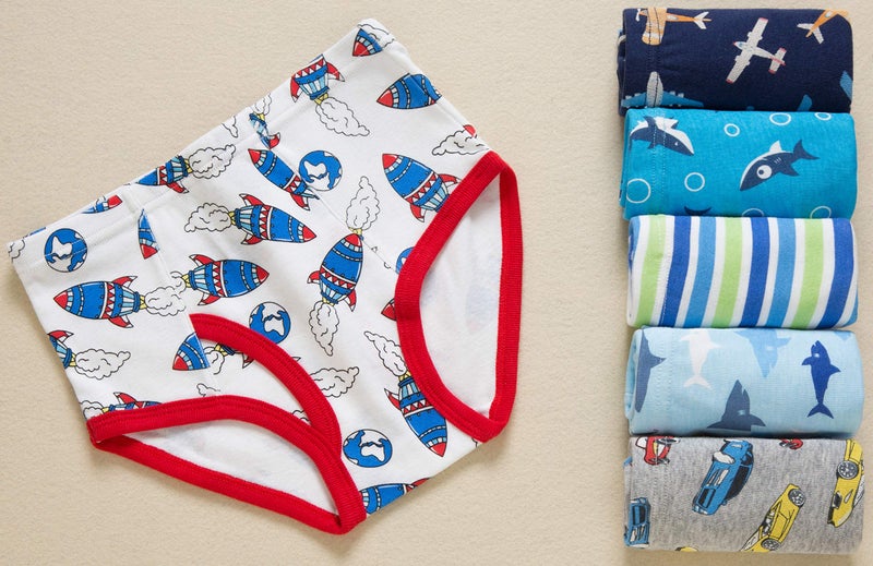 Naivete Naivete Baby Boys Sharks Underwear Kids Children Cotton Dinosaurs Panties Breathable Striped Comfort Briefs(Pack of 6) 3T  - Image 3