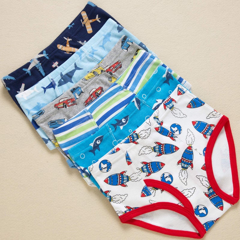 Naivete Naivete Baby Boys Sharks Underwear Kids Children Cotton Dinosaurs Panties Breathable Striped Comfort Briefs(Pack of 6) 3T  - Image 4