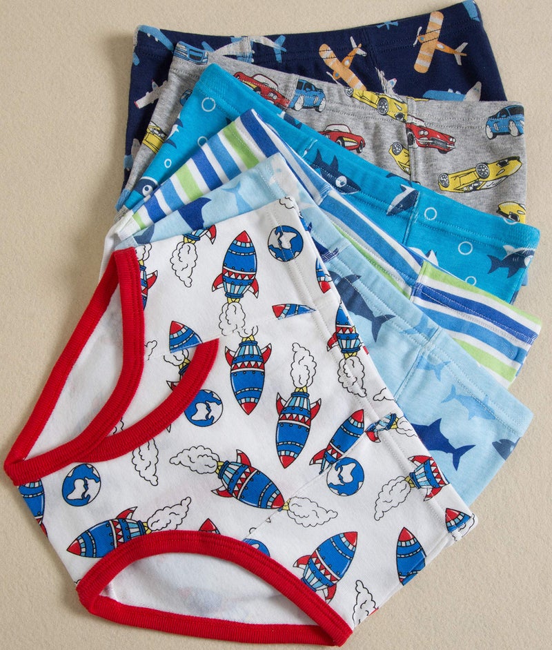 Naivete Naivete Baby Boys Sharks Underwear Kids Children Cotton Dinosaurs Panties Breathable Striped Comfort Briefs(Pack of 6) 3T  - Image 5